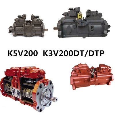 Υδραυλική αντλία εκσκαφέων Kawasaki K5V200 K3V200DT/DTP για τα καταστήματα επισκευής μηχανημάτων
